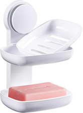 Bar Soap Holder for Shower Wall, Adhesive Soap Dish NO-Drilling for Shower Bathr