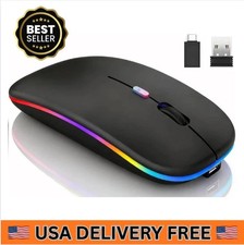 Wireless Bluetooth Mouse for MacBook Bluetooth 5.2/3.0 and 2.4GHz USB type C