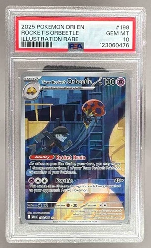 123060476 Team Rocket's Orbeetle 2025 Pokemon Destined Rivals #198/182 PSA 10