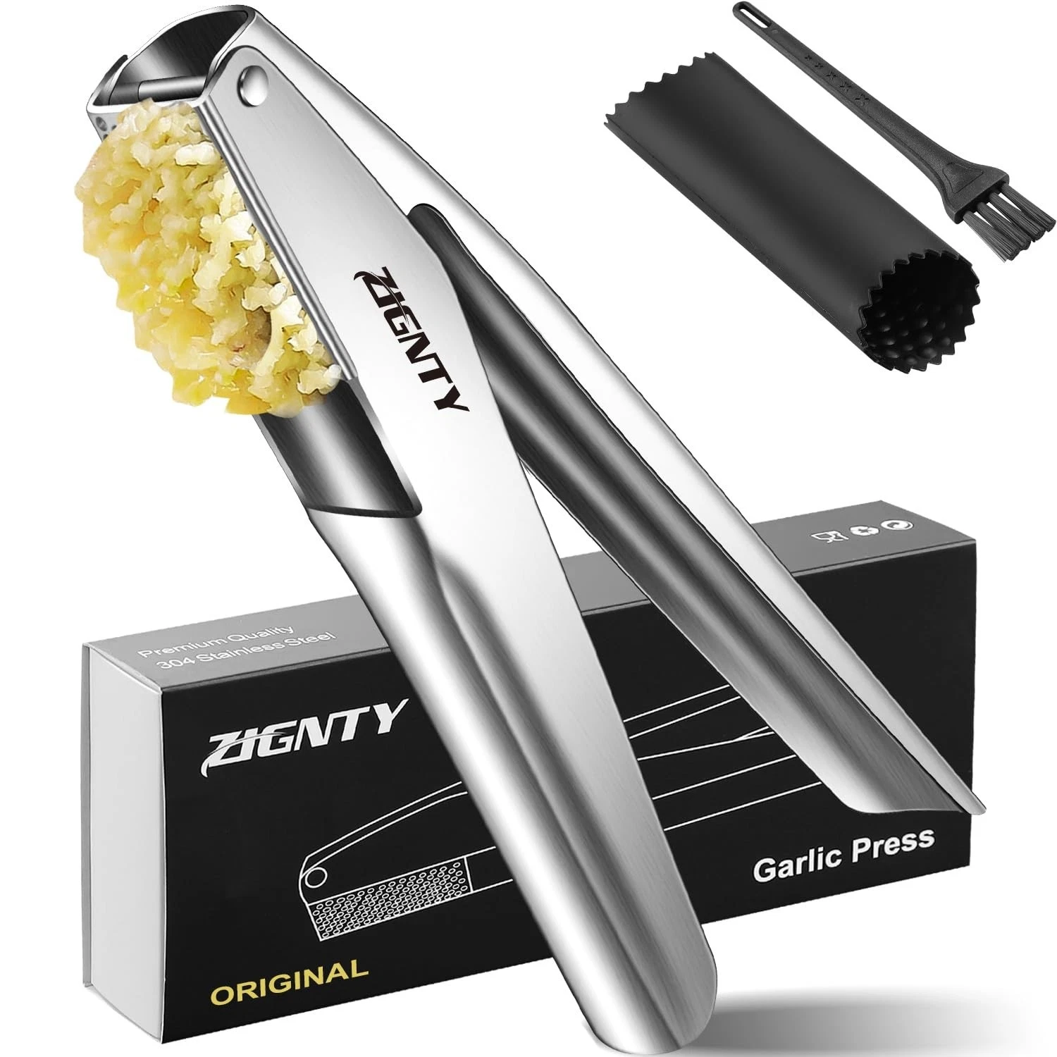 Stainless Steel Garlic Press & Mincer Tool - No Peel, Easy Squeeze, Ergonomic Ha
Opens in a new wind