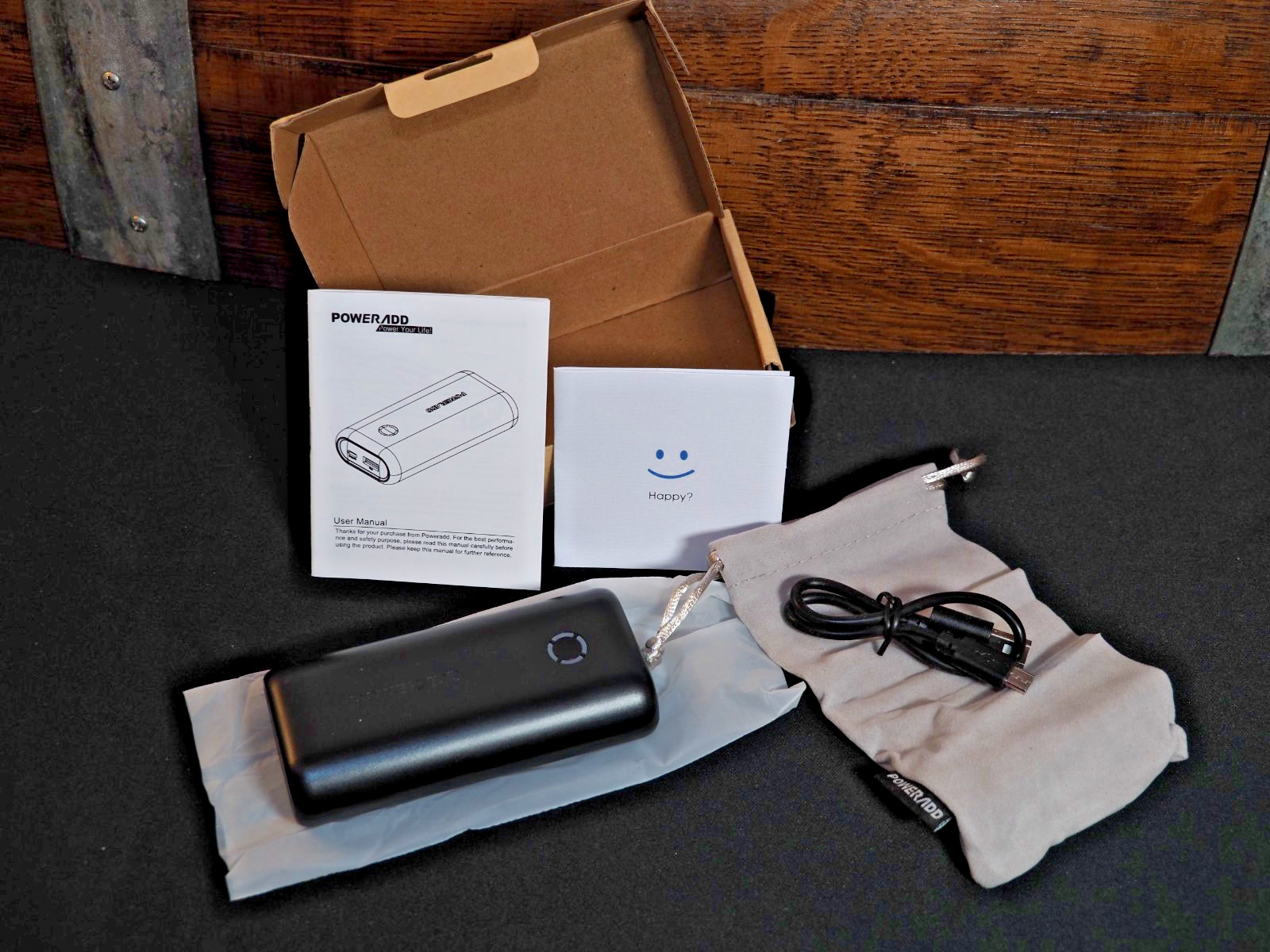 PowerAdd EnergyCell 10000mAh Power Bank - Black portable cha