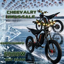 US Electric Dirt Bike 6500W Electric Motorcycle 60V 32AH E-MoutainBike 45/60mph