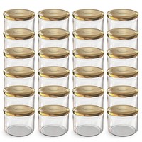 Oputec 24X 282 Ml EinmachgläSer Schraubdeckel Gold MarmeladengläSer SturzgläSer