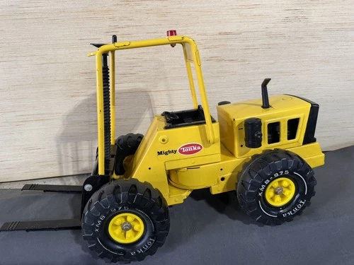 Vintage Mighty Tonka  Yellow Metal Forklift Toy
