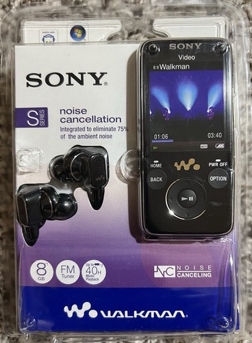 Sony Walkman NWZ-S738F 8GB FM Tuner Noise Cancel 40hr New Old Stock Accessories