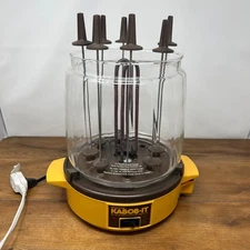 Wear Ever Kabob-It Electric Kabob Roaster Rotisserie Tested Missing 1 Skewer