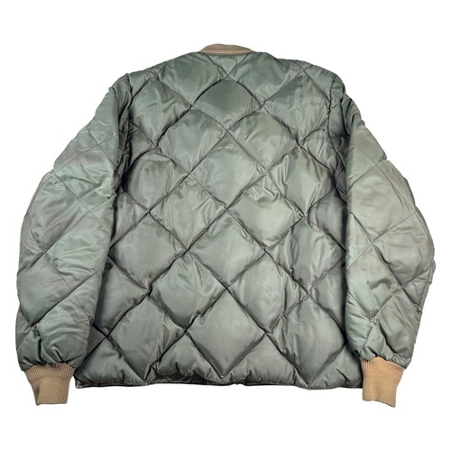 Vintage 1950’s Eddie Bauer Skyliner Green Down Quilted Puffer Jacket Sz M - Bild 2 von 16