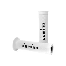 Domino A010 MotoGP Grips - White/Black, 125mm / Open Ends A01041C4046B7-0