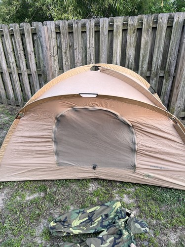 USMC Marine Combat Tent Woodland Camo Diamond Brand W/ Rainfly - Picture 2 of 13