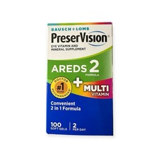 PreserVision AREDS 2  CoQ10 Eye Vitamin Mineral Supplement 100ct Exp 10/2026 