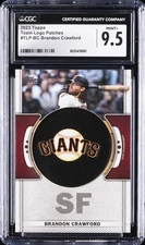 2023 TOPPS TEAM LOGO PATCHES #TLP-BC BRANDON CRAWFORD CGC 9.5