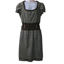 D&G Dolce & Gabbana Plaid WOOL Blend Vintage Y2K Academia Dress EU 36