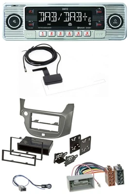 Dietz Bluetooth USB MP3 DAB Autoradio für Honda Jazz (ab 2009) - silber - Bild 1 von 4