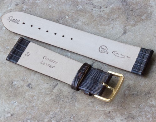 Lizard texture Long Length 22mm Leather vintage watch band soft Calfskin lining - Picture 3 of 3