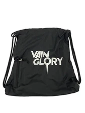 Vain Glory Black Drawstring Backpack With Side Pocket 16" L x 19" H