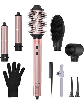 Brightup Hair Dryer Brush with 110,000 RPM High-Speed Negative Ionic Blow Dryer,