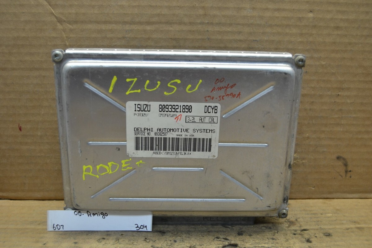 2000 Isuzu Rodeo Engine Control Unit ECU 8093921890 Module 304-6d7