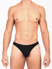 Hom Freddy G-String Thong Black L75925 Womens Size S