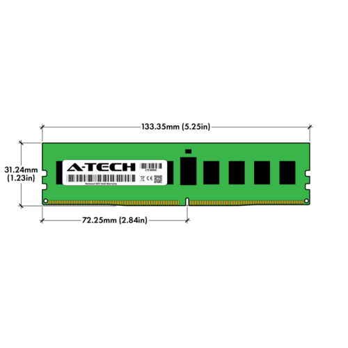 A-Tech 32GB 4x 8GB 2Rx8 PC4-19200R RDIMM DDR4 2400 MHz ECC REG Server Memory RAM - Picture 3 of 4