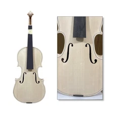 White DIY 4/4 Unfinished Professional Handmade Violin Exquisite Flame Maple
