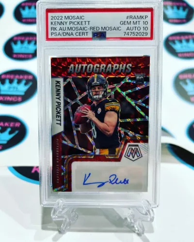 2022 Mosaic Kenny Pickett Red RC Auto Mosaic PSA 10 Gem Mint #RAMKP Rookie