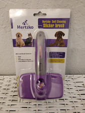 HERTZKO SELF-CLEANING SLICKER BRUSH FOR CATS/DOGS NEW