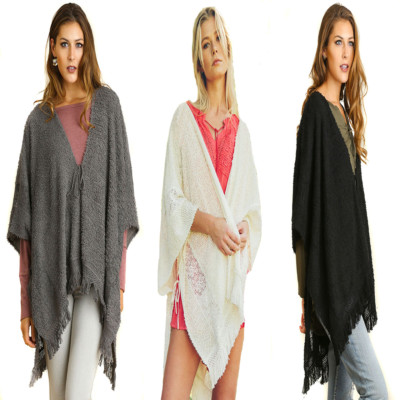 UMGEE Womens Chic  Boho Knit Bohemian Cardigan Sweater Kimonon Shawl Wrap S M L