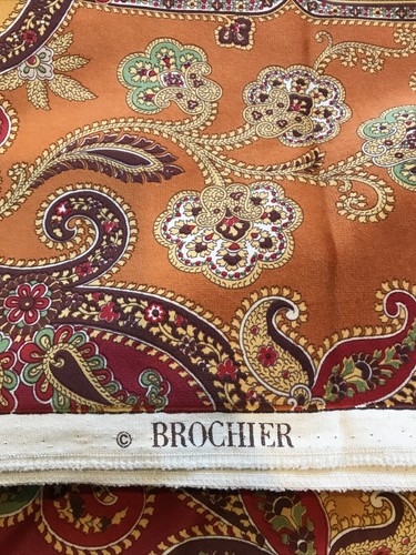 Vintage High End Brochier Cotton Velvet French Fabric 2.60 metres 147 cm wide - Picture 6 of 12