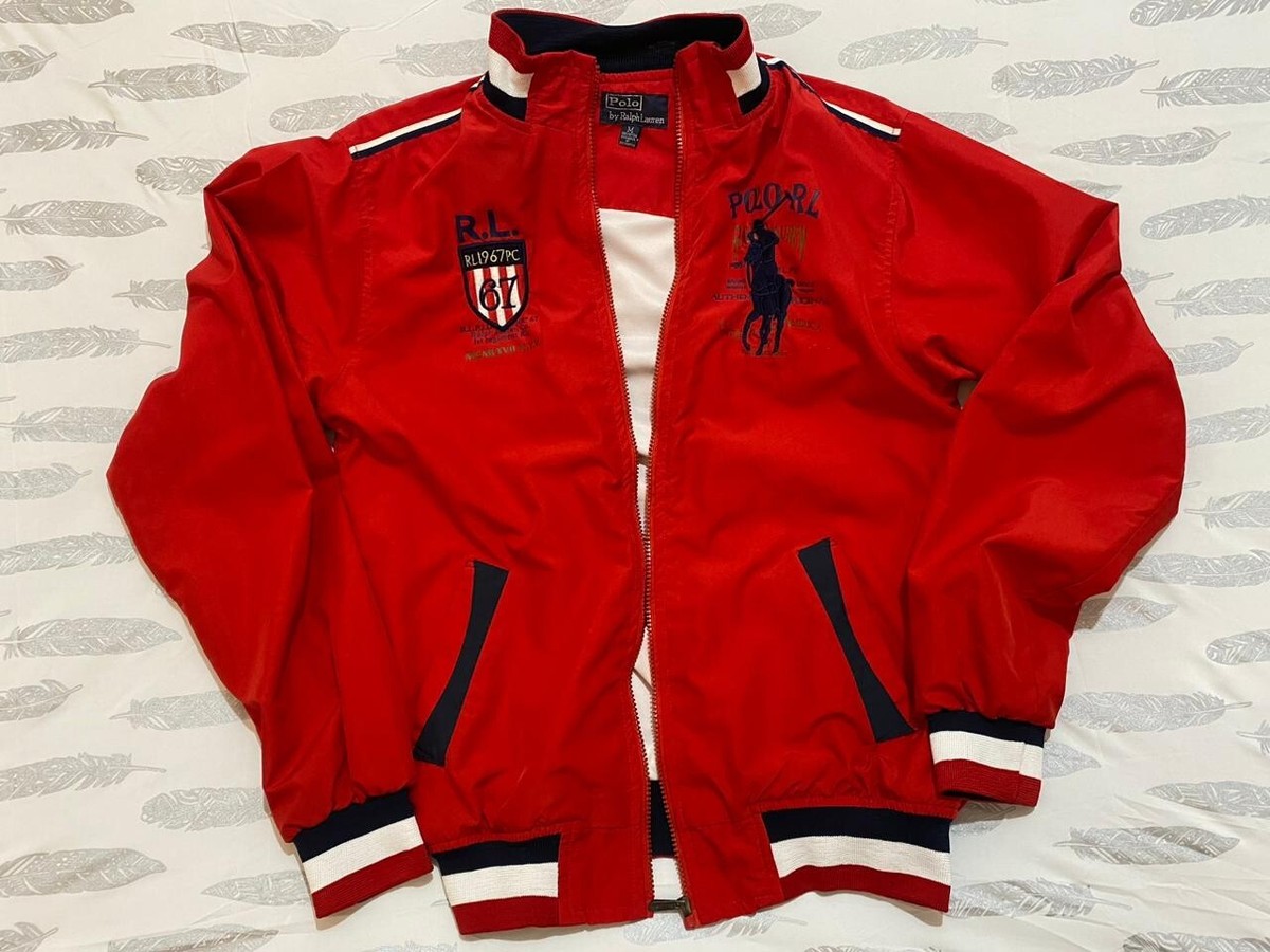 80s Polo by Ralph Lauren レッドジャケット M Vintage Polo Sport Polo Ralph Lauren USA Polo Windbreaker