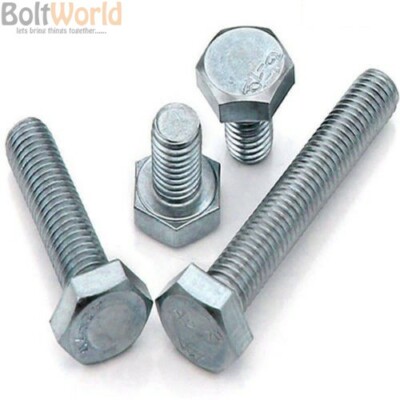 M8 / 8mm VOLLGEWINDE SATZSCHRAUBE GRADE 8.8 ZINK SECHSKANT SECHSKANTSCHRAUBEN SCHRAUBEN