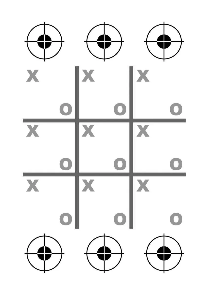 Tic-Tac-Toe Competition Printable, best out of 5