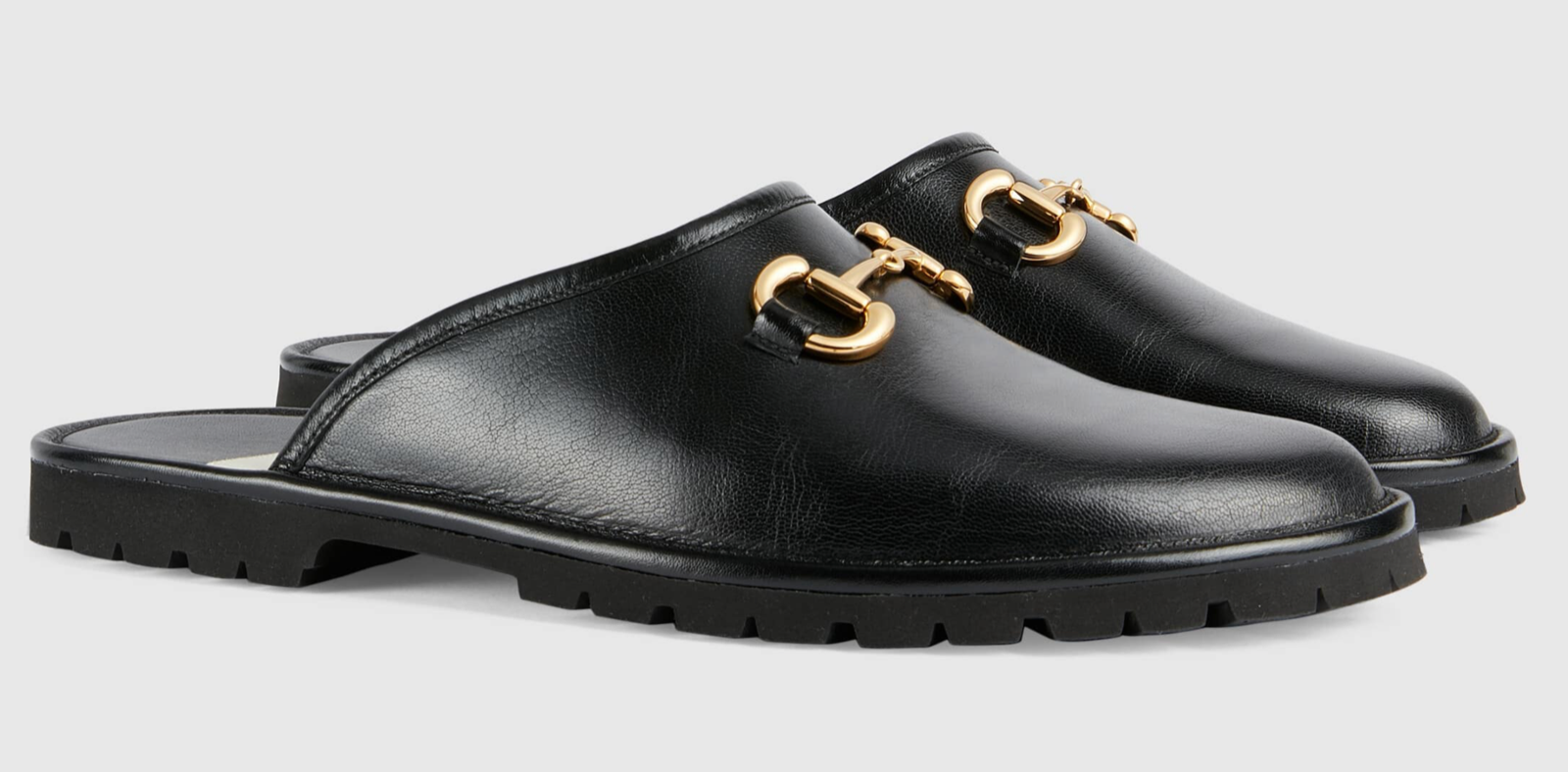 Gucci Mens Slipper With Horsebit Black 