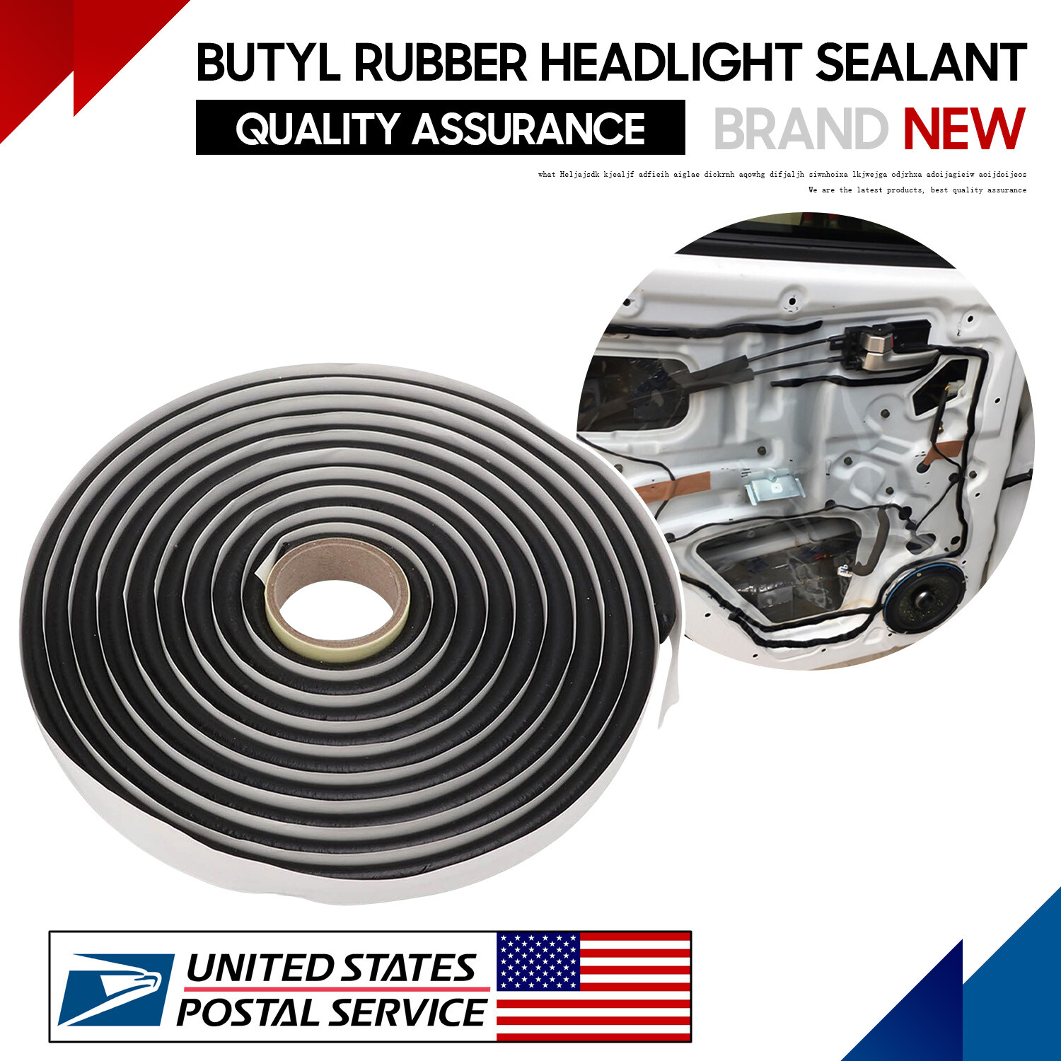 Butyl Sealant Tape Rubber Sealant for Car,RV,Marine for Install Door,Windshield