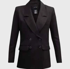 NEW, Smythe Oversized Double Breasted Blazer Black XS #SJ1836