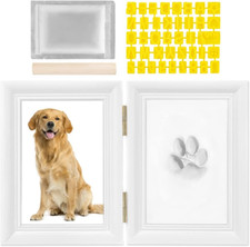 Pet Pawprint Keepsake Kit, Picture Frame Clay Imprint, Gift for Dogs Pet lovers