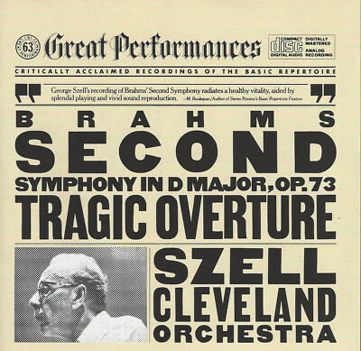 Brahms: Symphony No. 2; Tragic Overture (CD,1982, CBS Records)