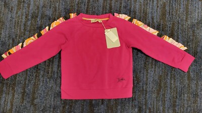 NWT NEW Emilio Pucci Junior girls fuchsia pink sweatshirt ruffle sweater 6y