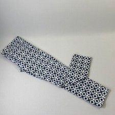 J.Crew Pants Women's 13 Blue/White Geometric Cotton Stretch Toothpick 29 Ankle