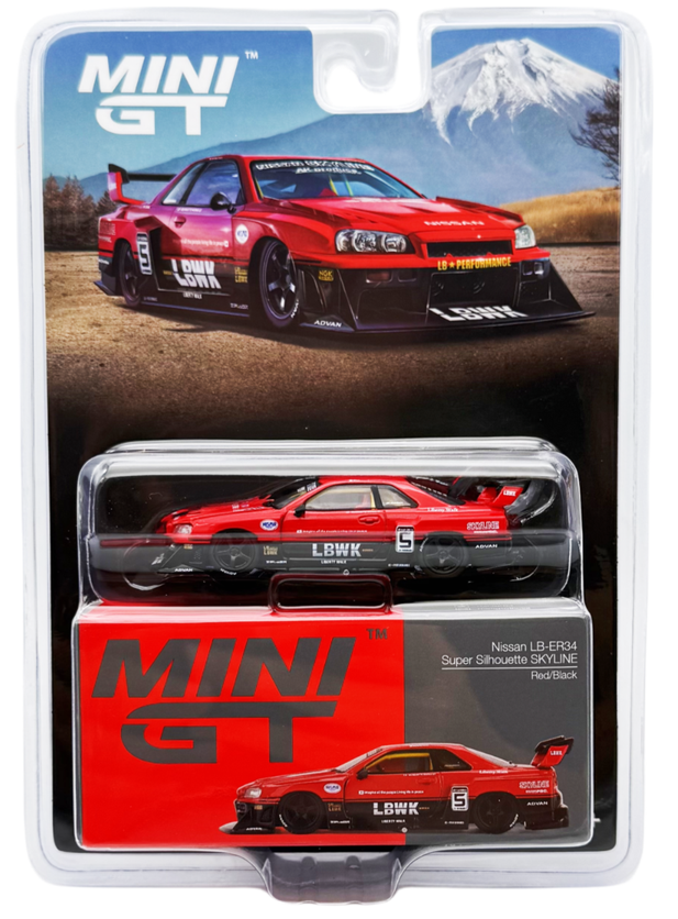 Mini GT 1:64 LBWK Nissan LB-ER34 Super Silhouette #843 | eBay