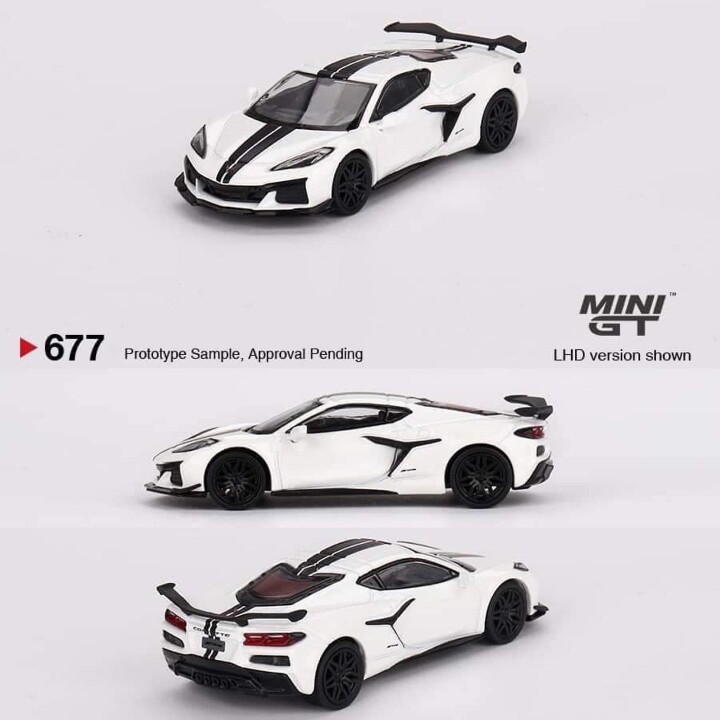 MINI GT 1:64 Corvette Z06 2023 Arctic White Diecast Model Car | eBay