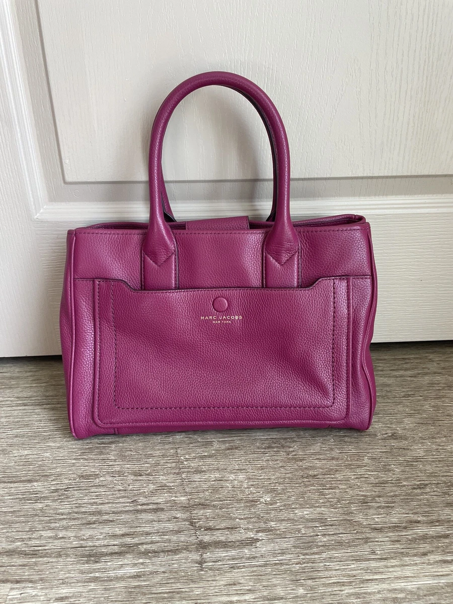 Marc Jacobs Empire City Leather Satchel Hot Pink Purple Tote Bag