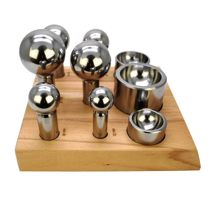 Juego de 6 punzones para cúpula en acero y 3 troqueles para cúpula doble cara (DDP) Foto 2 de 4