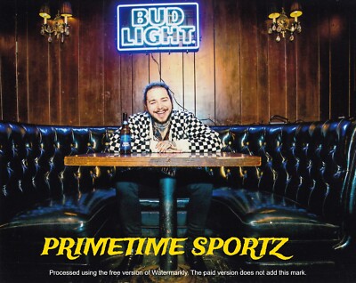 POST MALONE BUD LIGHT ROCKSTAR UNSIGNED PHOTO 8X10 STONEY AUSTIN F-1 TRILLION