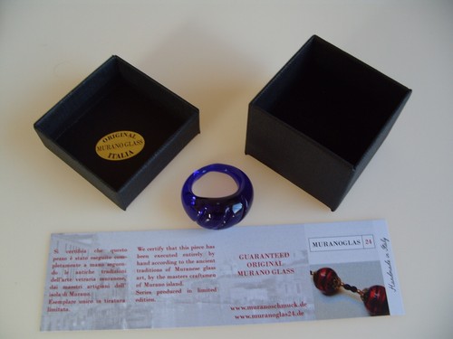 Murano Glas Ring original Muranoglas Schmuck UNIKAT Handarbeit bunt Kunst Ø 19,5 - Picture 8 of 8