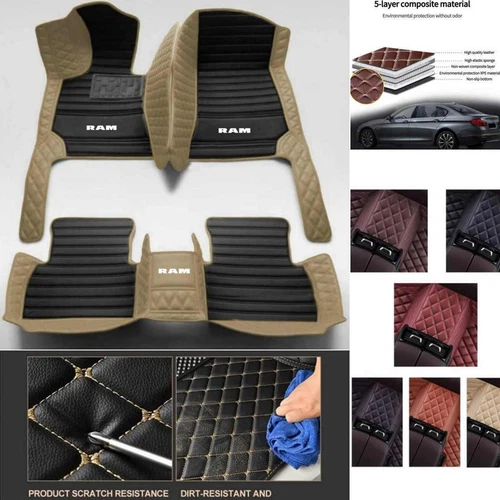 For Dodge RAM1500 Pickup Car Floor Mats Waterproof Carpets Cargo Custom Slips - Bild 30 von 40