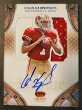 Colin Kaepernick 2011 Crown Royale Rookie RC ON CARD Auto Patch Silhouette #3/50
