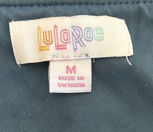 LuLaRoe Supply Women's Size Medium Tropic Like It's Hot Zippered Blue Jacket - Picture 6 of 12