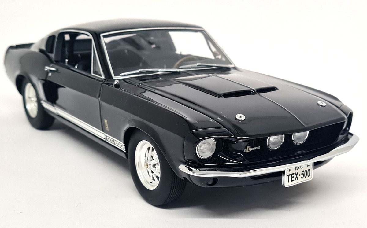 Exact Detail 1/18 Shelby G.T. 500 1967 Mustang Black Diecast Model