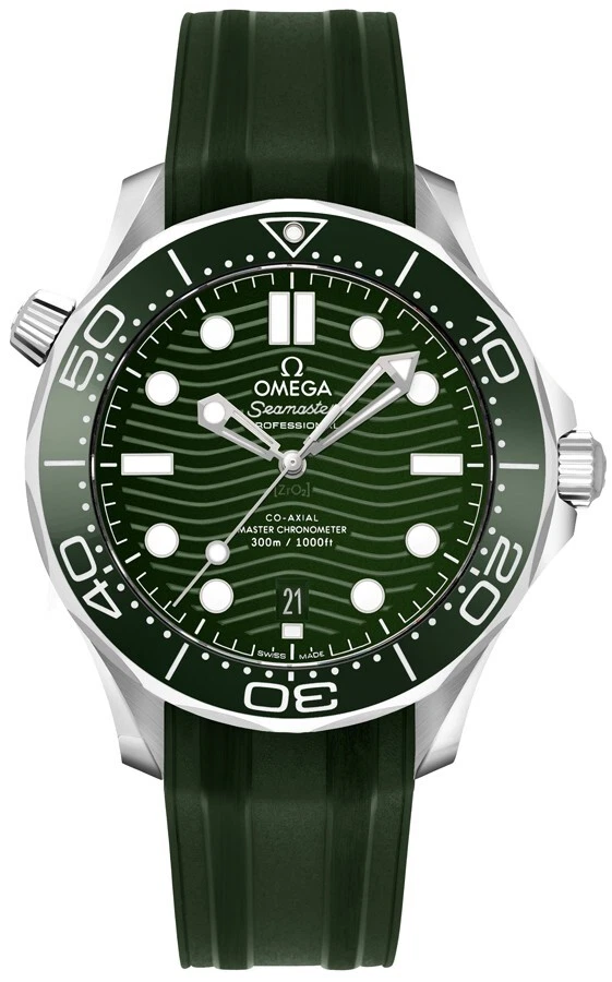 Omega Seamaster 300M 210.32.42.20.10.001 Green Dial Bezel Automatic Men's Watch
