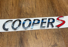 Chrome Red S Fits Mini Cooper S Rear Badge R52 R53 R55 R56 R57 R58 R59 F56